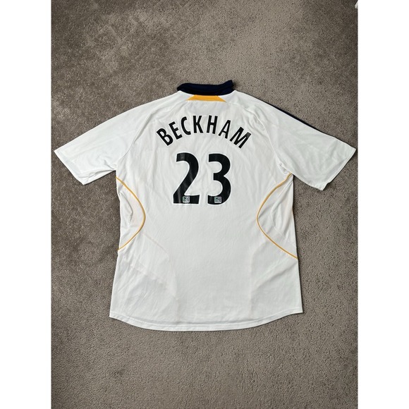 Vintage Soccer Jersey MLS 2007-08 Adidas #23 David Beckham LA Galaxy, Size XXL - Picture 1 of 15